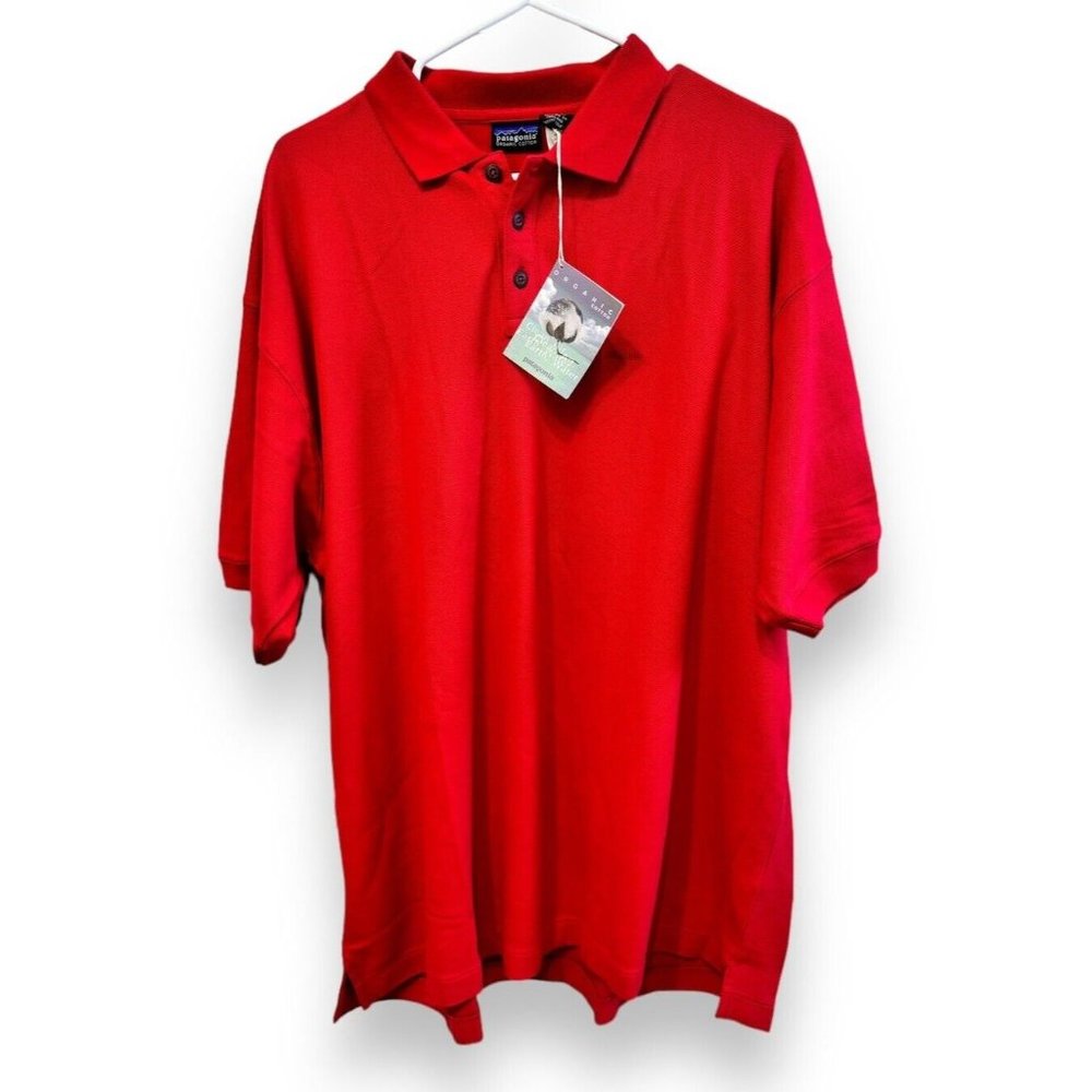 Patagonia men vintage Red polo t shirt size XL